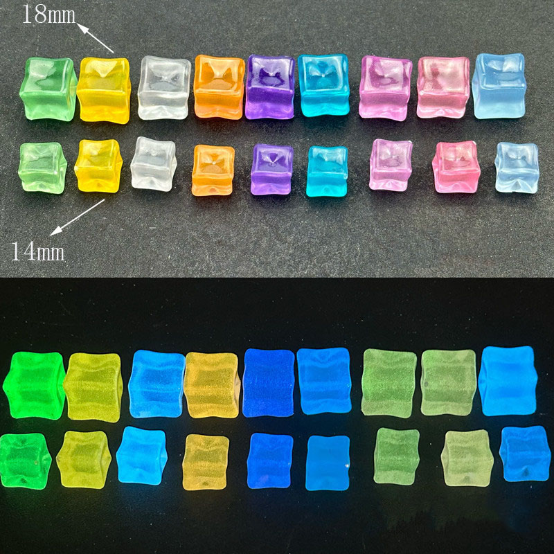 Resin Art Cube - 20 sztuk świecących 14cm kamiennych kwadratowych