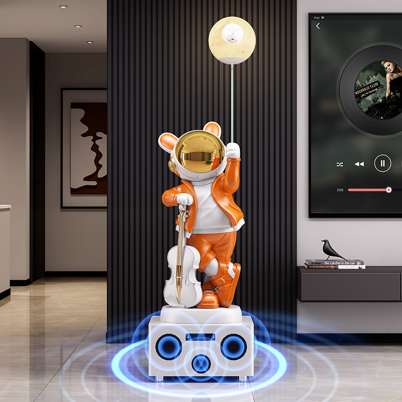 Resin Art In Floor - Dekoracja Domu 136CM Królik Astronauta Statua
