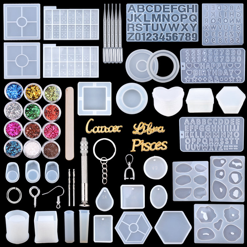 Resin Art Earrings Kit - Zestaw silikonowe formy żywiczne żywicy epoksydowej