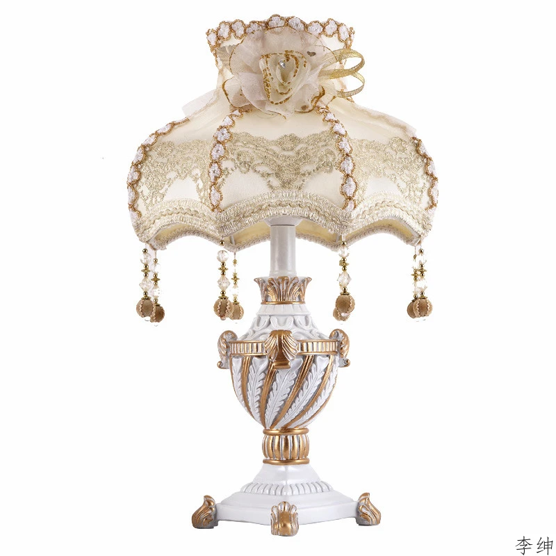 Resin Art In Floor - Nordic Princess Vintage Lampa stołowa Lamparas