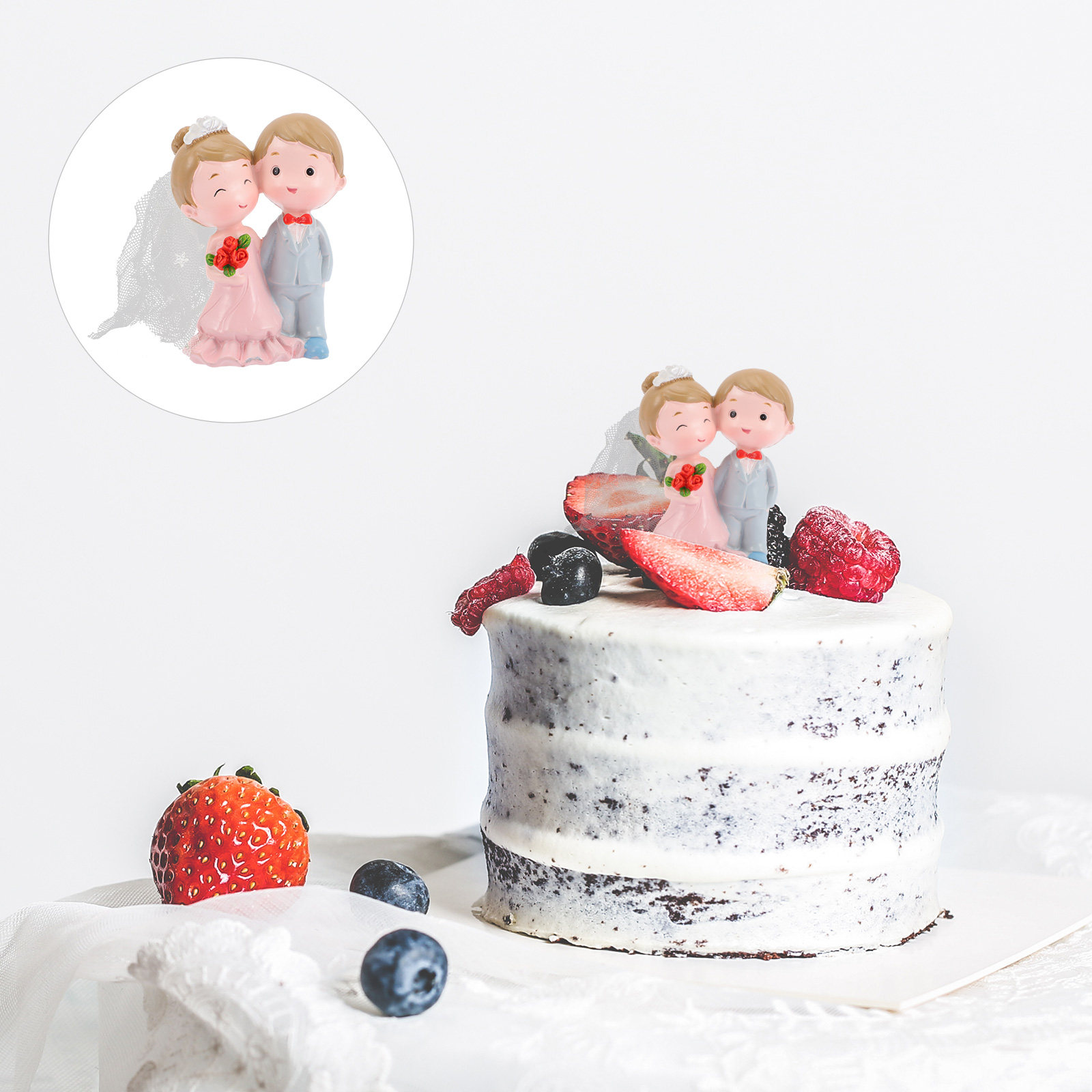 Resin Art For Wedding Gift - Dekoracja na tort weselny, żywiczna figurka