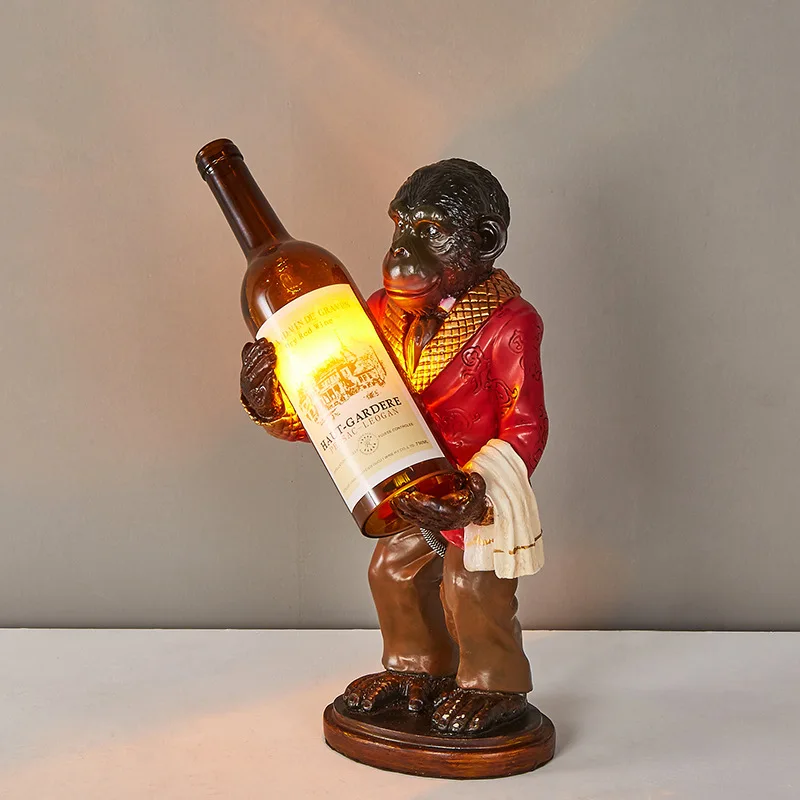 Resin Art In Floor - Retro Monkey Lamp Vintage Żywiczne Lampy