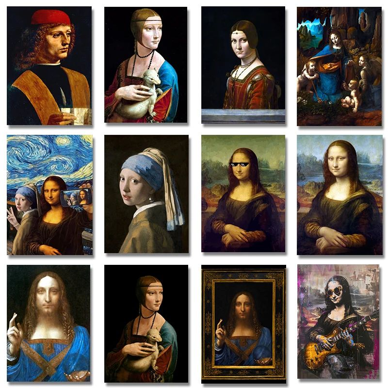 Resin Art Work - Obraz Leonarda da Vinci, Salvator Mundi,