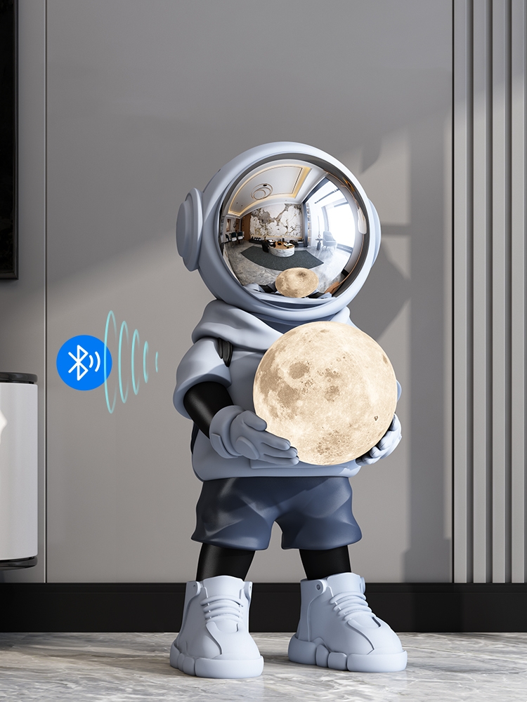 Resin Art In Floor - Home Decor Statua astronauty Bluetooth Dekoracja