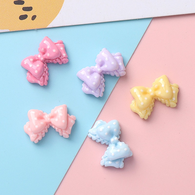 Resin Art Phone Case - 7 Kolorowe Mini Kokardki z Żywicy,