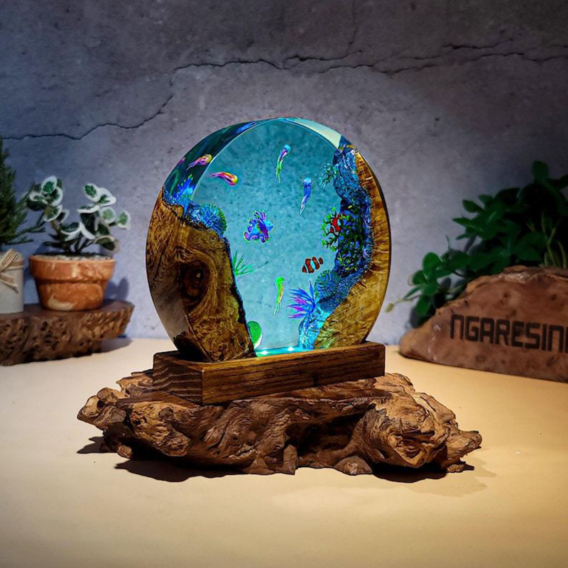 Lampa stołowa z żywicy z motyw – Resin Art Resin recenzja i cena