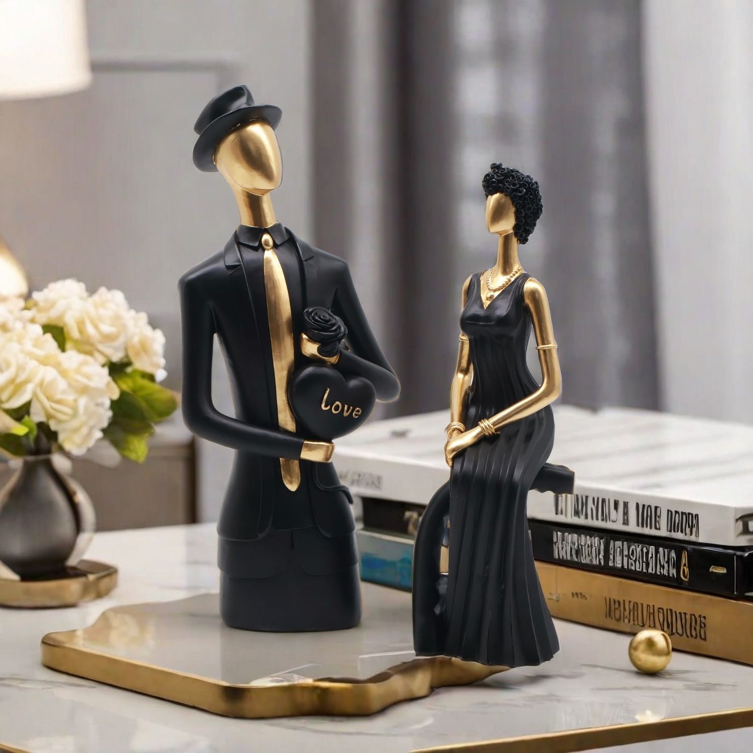 Dekoracyjna rzeźba z żywicy, r – Resin Art For Wedding Gift recenzja i cena